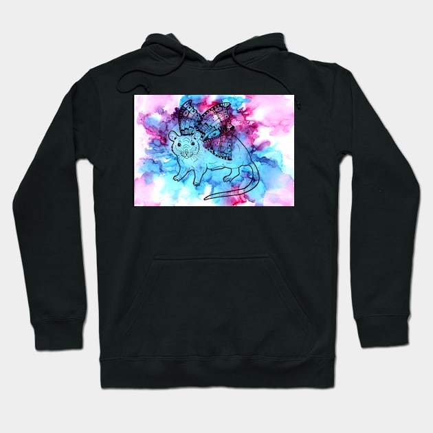 Ink Rat Butterfly Hoodie by WolfySilver